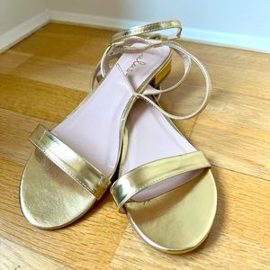 Lulus Gold Sandals